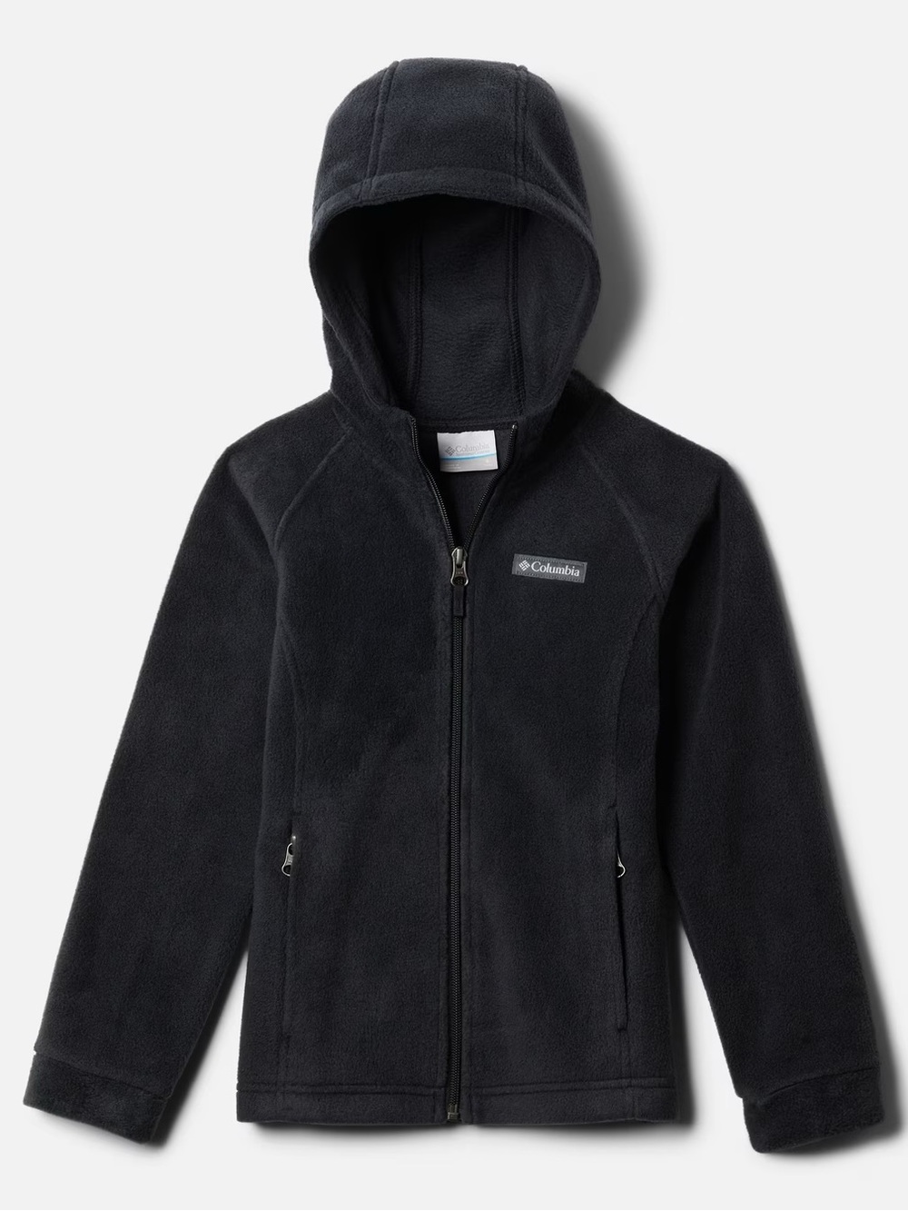 Columbia Girls Benton II Fleece Hoodie Jacket Black Size M 10/12